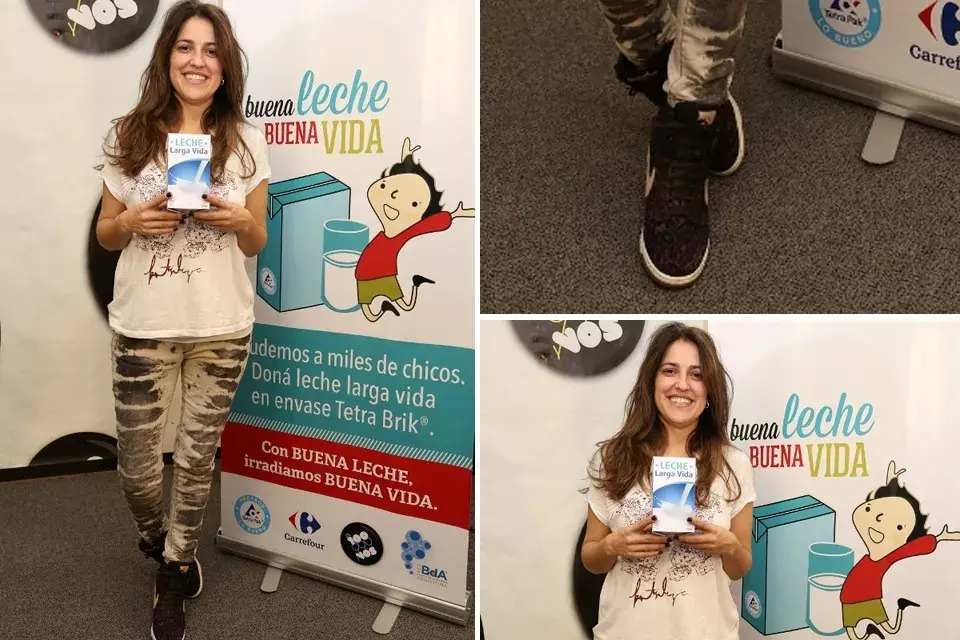 Maju Lozano, presente en la campaña solidaria de Tetra Pak, “Buena Leche, Buena Vida”. La conductora asistió al evento con un look muuuuuy relajado ¿Da o no da?