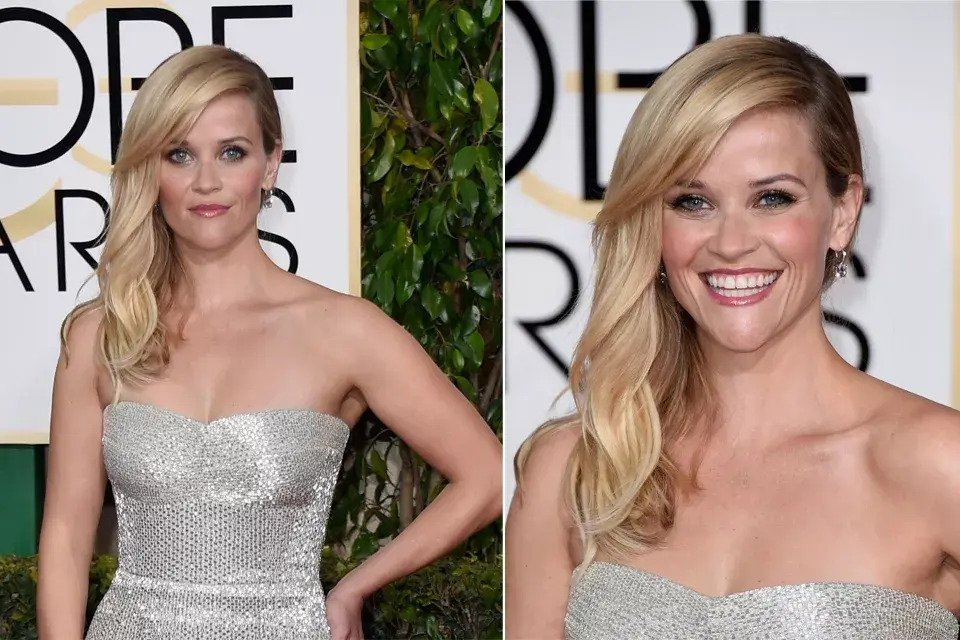 Reese Witherspoon estaba radiante con este peinado de ondas suaves tirado hacia un costado
