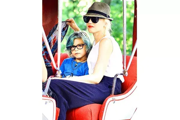 Gwen con su hijo, Zuma