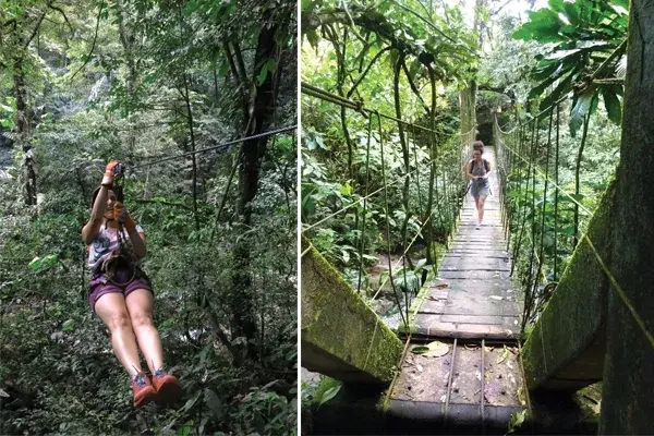 A lo "Jane" hicimos canopy en el medio de la selva