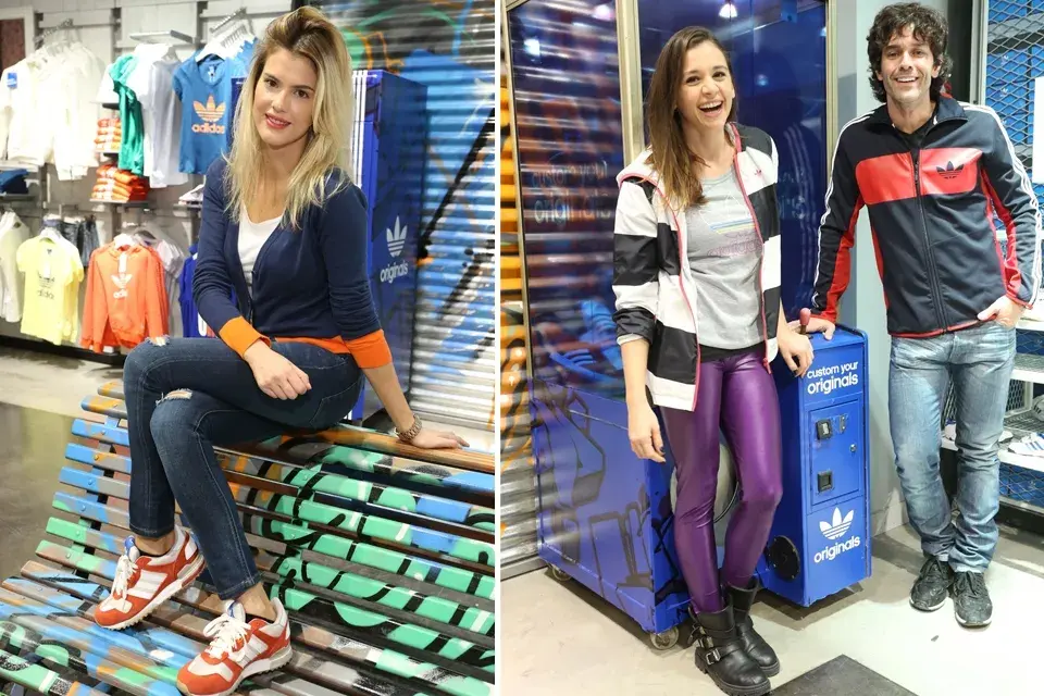 María Del Cerro, Laura Ezcurra y Mariano Martínez fueron a conocer el nuevo local de Adidas y se lookearon con ropa deportiva. ¡Muy jugadas las calzas de Laura!