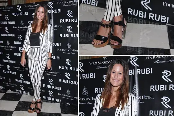Luli Fernández estuvo en La Mansión del Four Seasons, acompañando el lanzamiento de la colección Luces del Fin del Mundo de RUBI RUBI. Eligió un conjunto rayado en blanco y negro, ¿te lo pondrías?