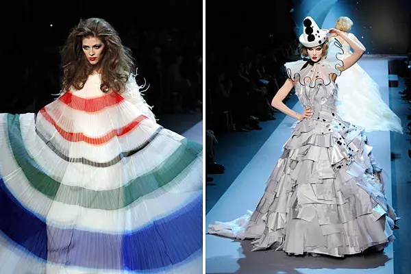 Christian Dior tuvo su primer desfile sin John Galliano y no recibió las mejores críticas; volúmenes y formas se conjugan para una propuesta inspirada en arlequines y pierrots