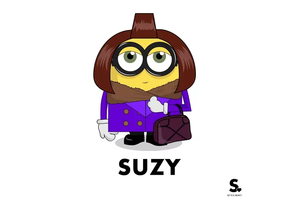 Suzy Menkes, editora internacional de Vogue.com. con su típico jopo tirado hacia atrás