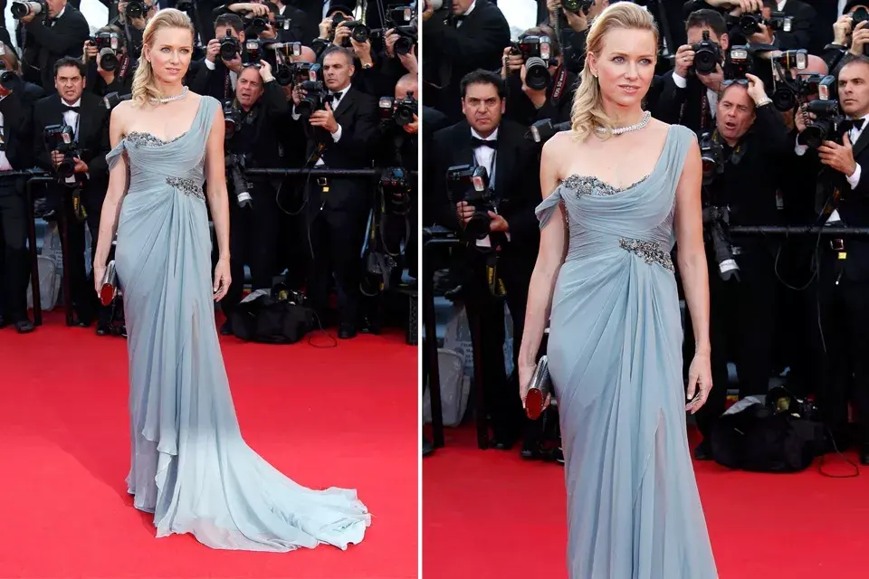 Naomi Watts se vistió con un Marchesa en un tono medio grisáceo. Le quedaba divino, pero nos parece algo aburrido