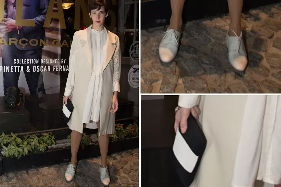 En distintos tonos de blanco, Vera Spinetta asisitó a uno de los tantos eventos de la city porteña. ¿qué se puso? Vestidito divino, mocasines y un tapado espectacular para afrontar el frío