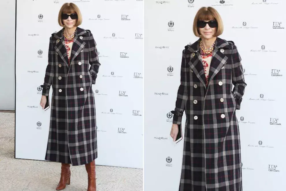 Anna Wintour en la exhibición "Italiana" de la Milan Fashion Week