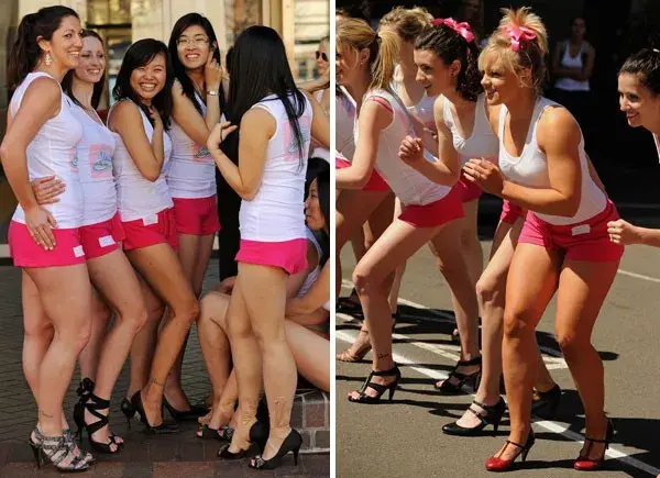 Cuatro australianas batieron la marca mundial en una carrera en tacos; fitness y glamour