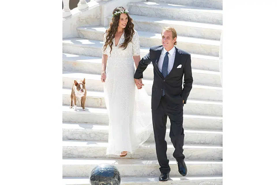 El look del civil, con un vestido diseñado por Missoni, el pelo suelto y sandalias