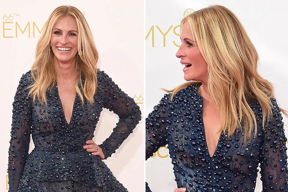 Julia Roberts, siempre espléndida, también optó por un estilo natural