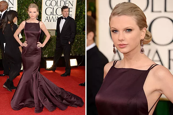 Taylor Swift caminó por la alfombra roja con un traje de Donna Karan Atelier, muy al cuerpo y con corte sirena