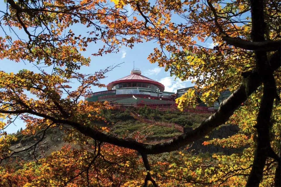 Una parada obligada: té con torta de chocolate en la confitería giratoria del Cerro Otto