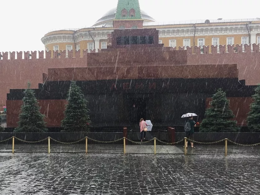 El Mausoleo de Lenin en la Plaza Roja