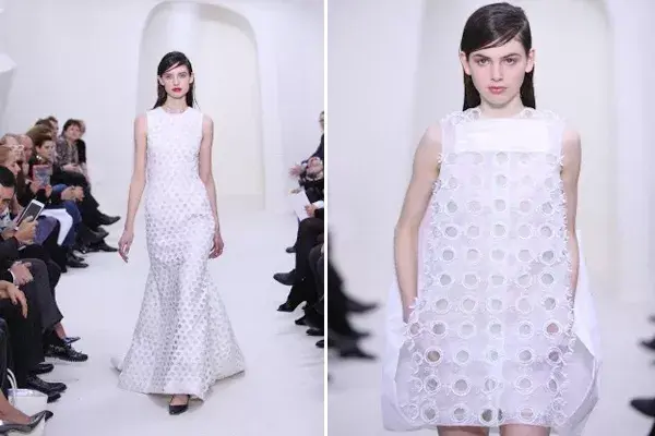 La casa francesa presentó una colección con bordados de flores, tréboles y pétalos