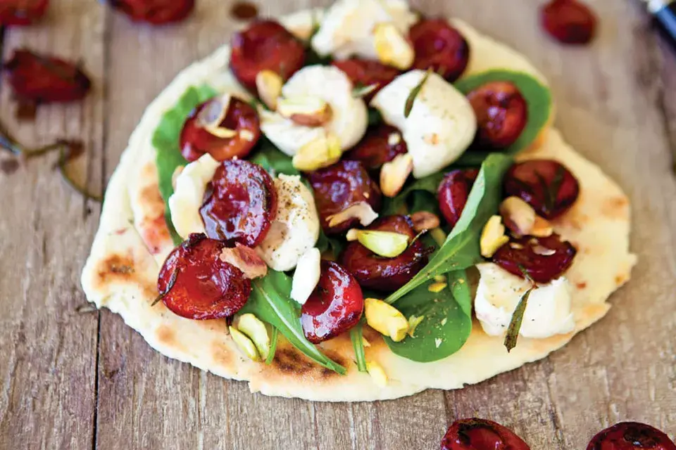 Piadinas con cerezas