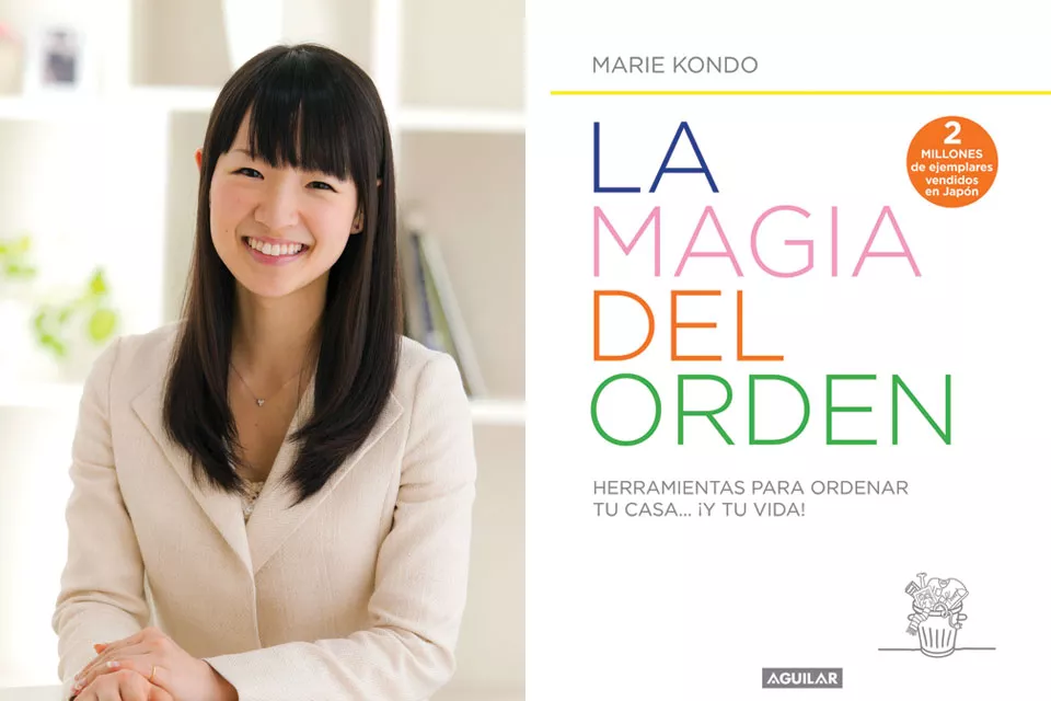 La autora y su libro.Marie Kondo asegura que su método, si es aplicado fielmente, es definitivo porque no genera "efecto rebote".