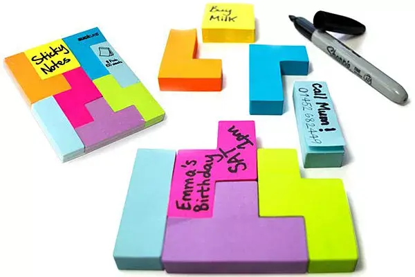 ¿Dejás papeles anotados para no olvidarte de las cosas? Probá con estos anotadores en forma de Tetris, una manera de hacerlo más divertido