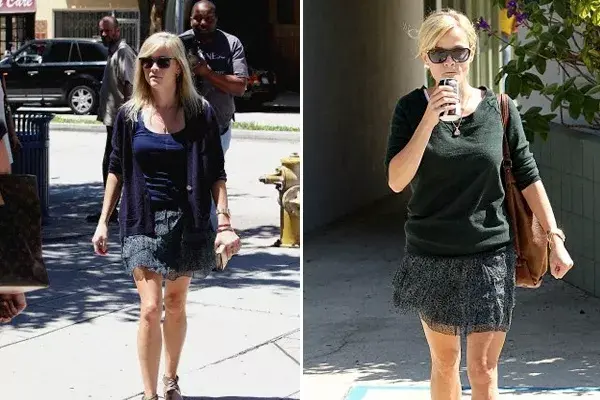 A Reese Witherspoon no le importa volver a usar sus equipos. Ante todo, prioriza la comodidad por eso cuando está de vacaciones no se saca la pollera de gasa ni para ir al supermercado