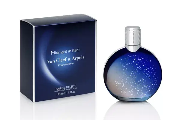 Midnight in Paris, una fragancia Van Cleef &amp; Arpels, con notasde cítricos combinadas con el toque aromático del romero (40 ml $260)