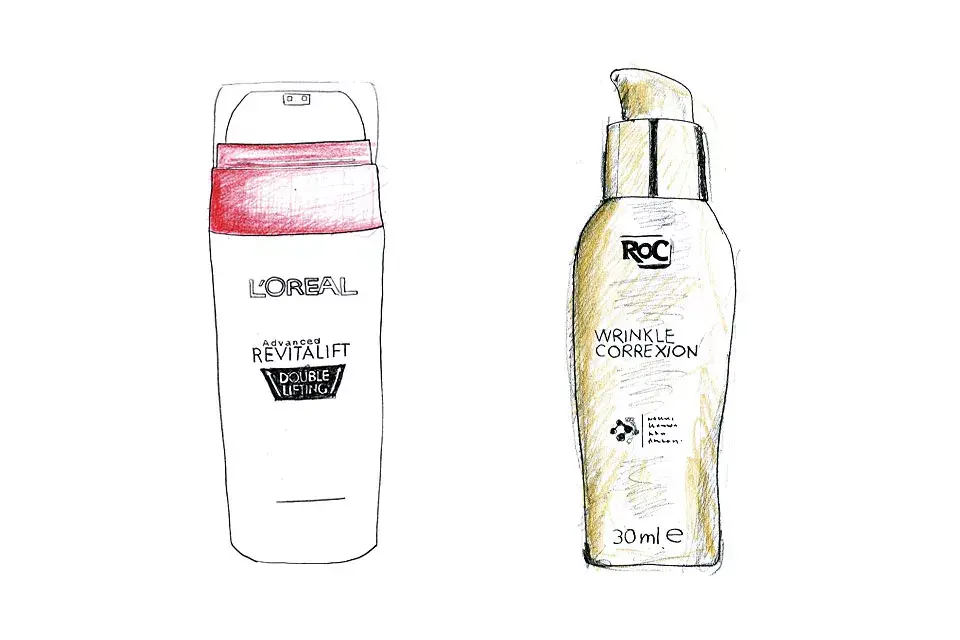 Dermo-expertise Advanced Revitalift Doble Lifting ($116, L’Oréal). Roc Wrinkle Correction CON Retin-ox ($397, ROC)