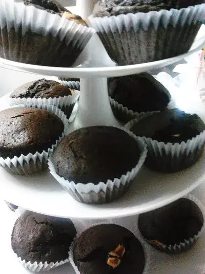 Muffins de Algarroba con Chips de Chocolate