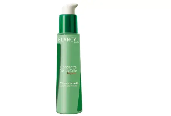 Elancyl concentrado vientre. Promete resultados en 14 días en vientre y cintura. Una sola aplicación diaria y textura gel ($175 x75ml, Elancyl)