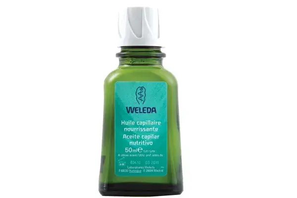Aceite nutritivo capilar para revitalizar cabello secos (Weleda, $56)