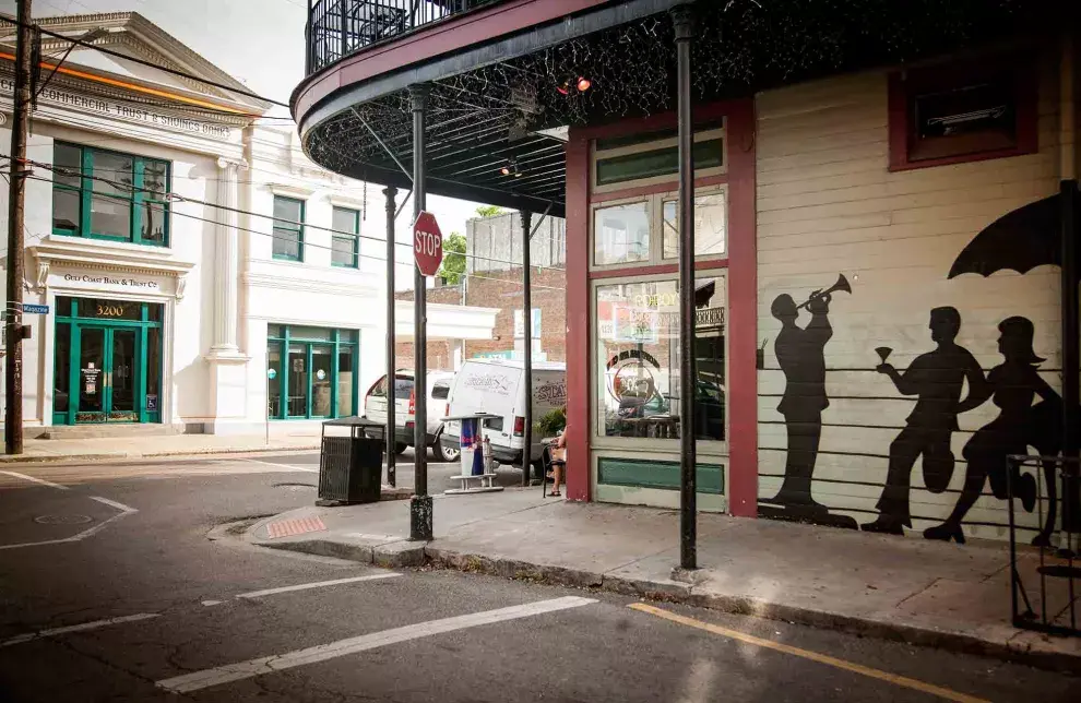 El jazz, siempre presente. Aquí, en una esquina del Garden District. 