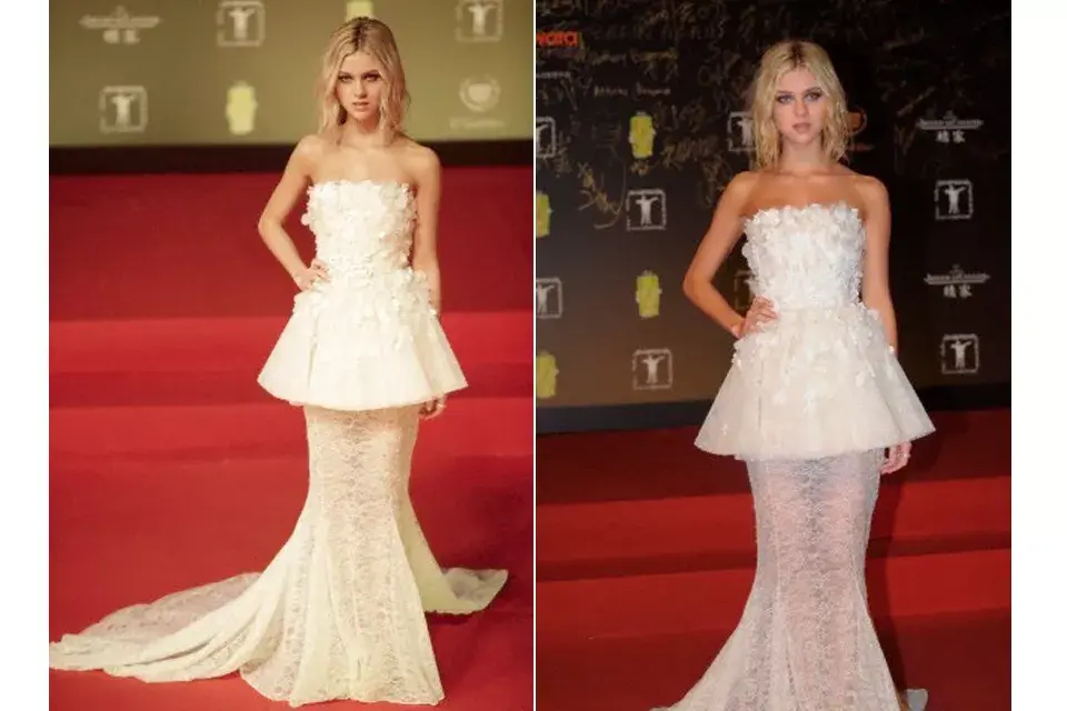 Para el Festival Internacional de Cine de Shanghai, eligió un lindísimo Giambattista Valli Couture, con juego de texturas y transparencias. ¡Nos encanta el recogido desprolijo en su pelo!