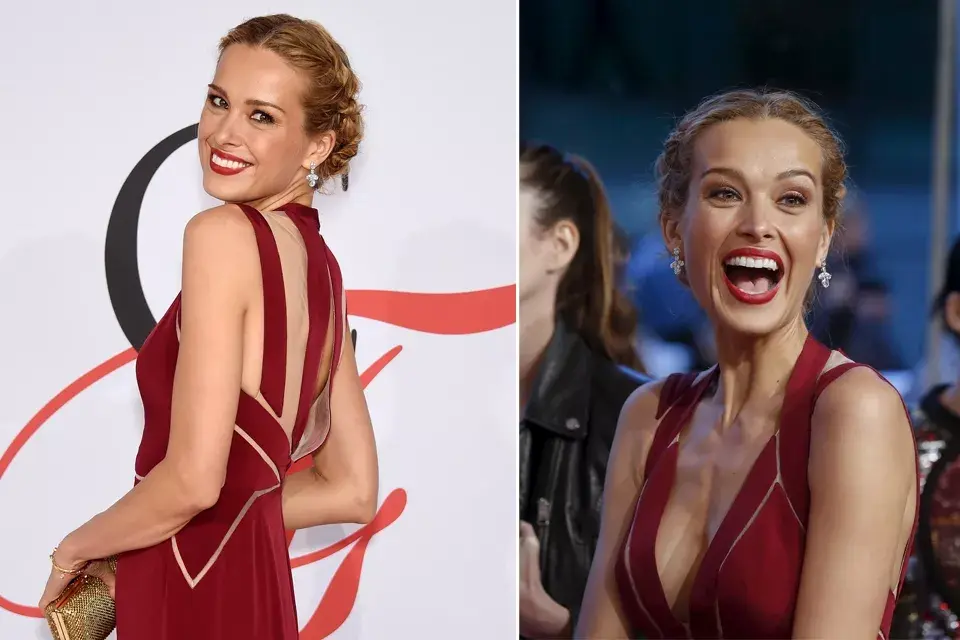 La modelo Petra Nemcova fue de las pocas que llevó un peinado más eleborado: un recogido con trenzas cosidas que le quedaba 10 puntos