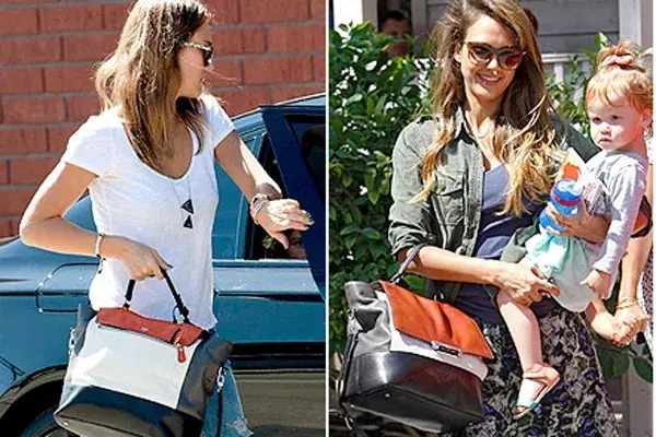 A Jessica Alba tampoco le importa volver a usar su cartera a la hora de lookearse