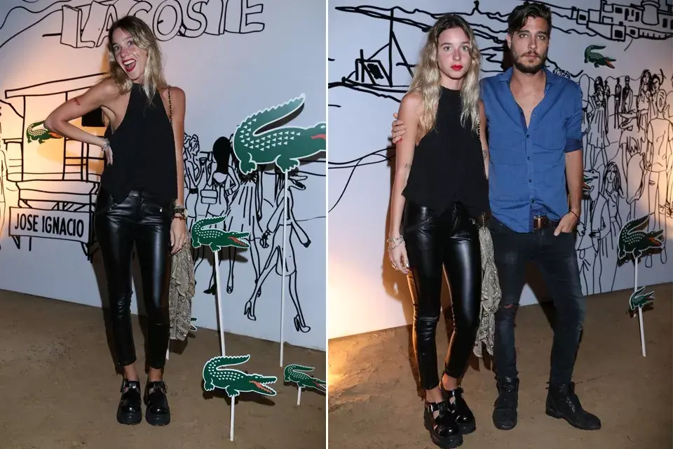 Lucía Celasco y Joaquín Rozas dijeron presente en la Lacoste Party 2014 en José Ignacio. Nos copa el outfit en total black de Lucía. ¡Toda la onda!