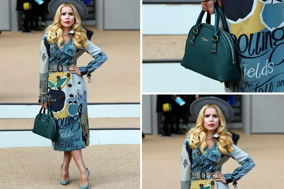 ¿Qué te parece el look de Paloma Faith? Sombrero, tapado de gran estampado, stilettos y cartera. Todo en el mismo tono