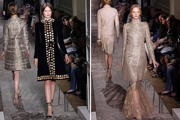 Casi como un cuento de hadas, transparencias, estampas florales, brillos discretos y la riqueza de los detalles estuvieron presentes en la colección de Valentino