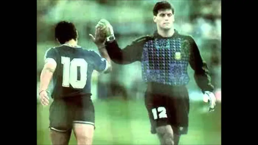 Goyco y Maradona en penales. Mundial 90