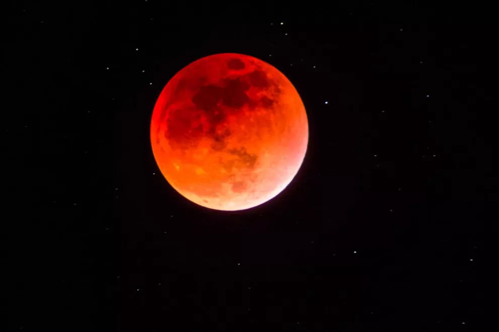 La Luna de Sangre que se verá mañana.