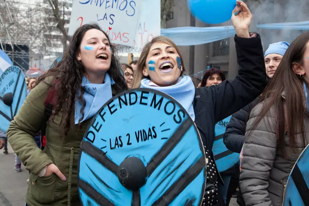 Activistas del celeste. 