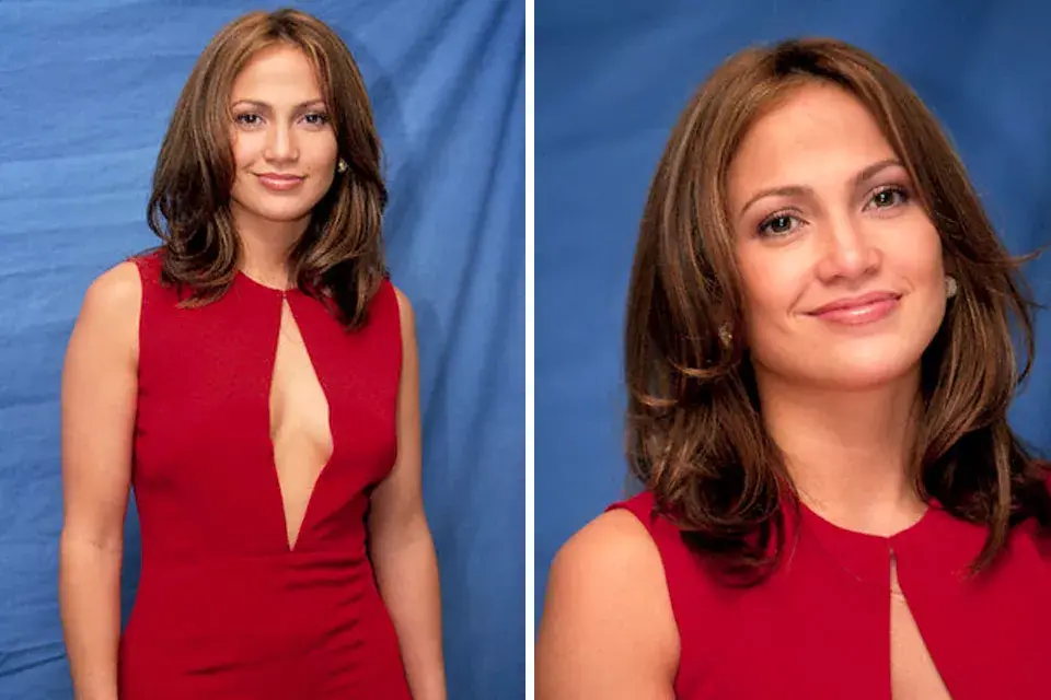 En el 2000, Jennifer lucía el pelo más corto y más oscuro