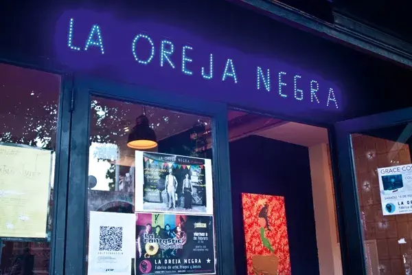 La Oreja negra, una sala de teatro, un espacio para música en vivo, un bar, una libreria, una disquería, un estudio de grabación y un salón para eventos