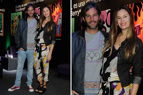 Una pareja colorida: Dolores Barreiro y Matías Camisani apuestan a las estampas llamativas