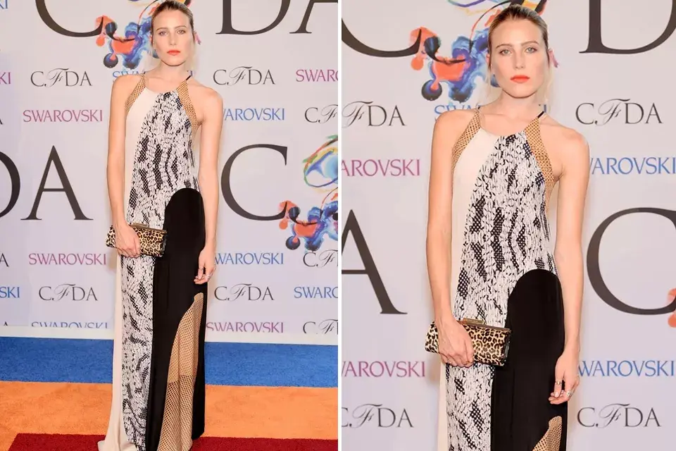 Dree Hemingway con un vestido de corte sencillo, pero de gran género, de Diane Von Furstenberg ¿Te gusta?