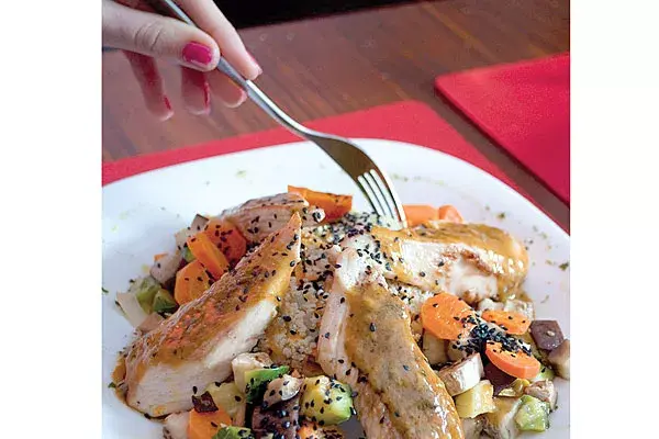 Uno de los platos del restaurante a puertas cerradas, Tiempos Orgánicos