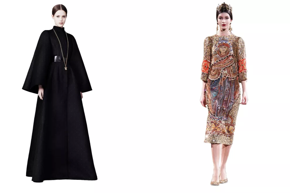 Izquierda: Alexander McQueen. Derecha: Dolce Gabbana