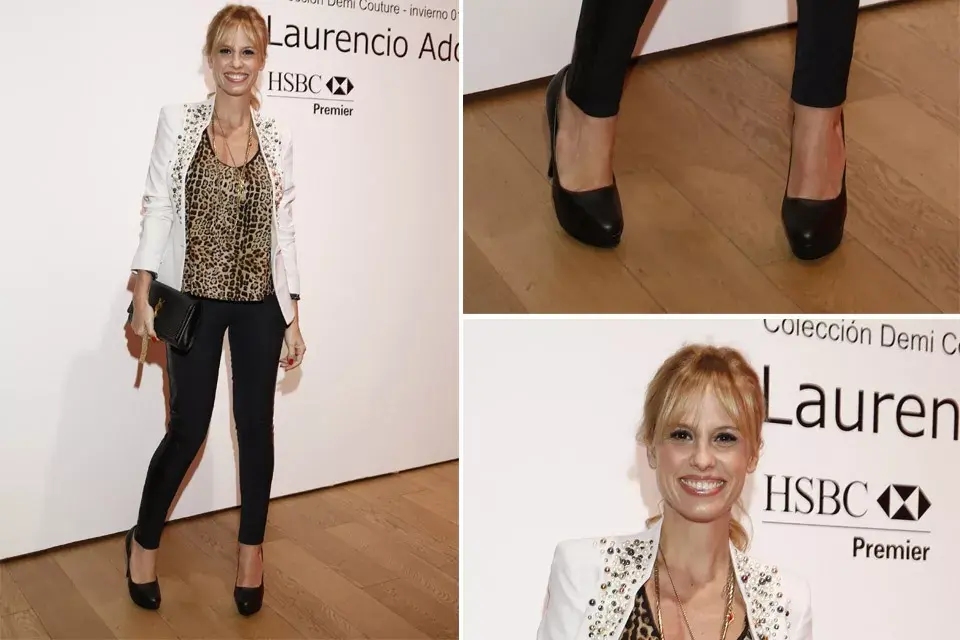 Mariana Fabbiani no se perdió el desfile de Laurencio Adot. ¡Divino ese blazer con pedrería en el cuello!