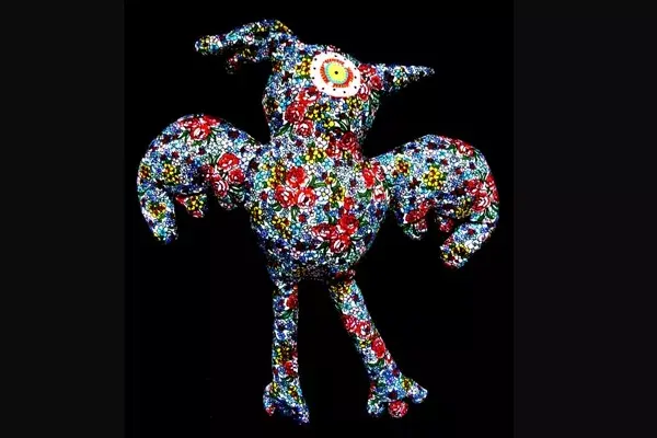 Almohadón de vellón siliconado con forma de pájaro $80, Detraposoy