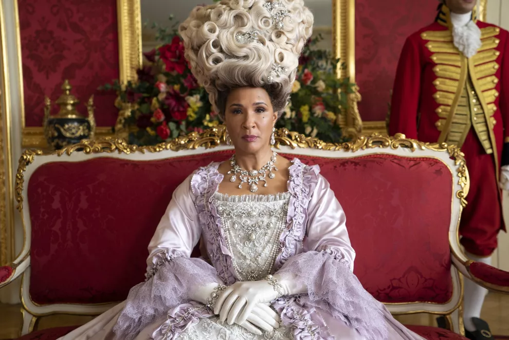 Golda Rosheuvel como la Reina Charlotte Foto: Cr. Liam Daniel/Netflix © 2022