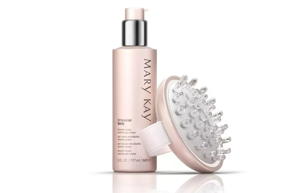 Gel Reductor de celulitis Smooth-Action™ TimeWise Body. Se absorbe rápidamente y es apto para todo tipo de piel. $650 + masajeador $200, Mary Kay