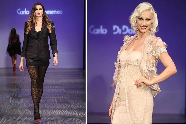 Súper femeninas, Dolores Barreiro e Ingrid Grudke desfilaron las últimas creaciones de Carlo Di Doménico