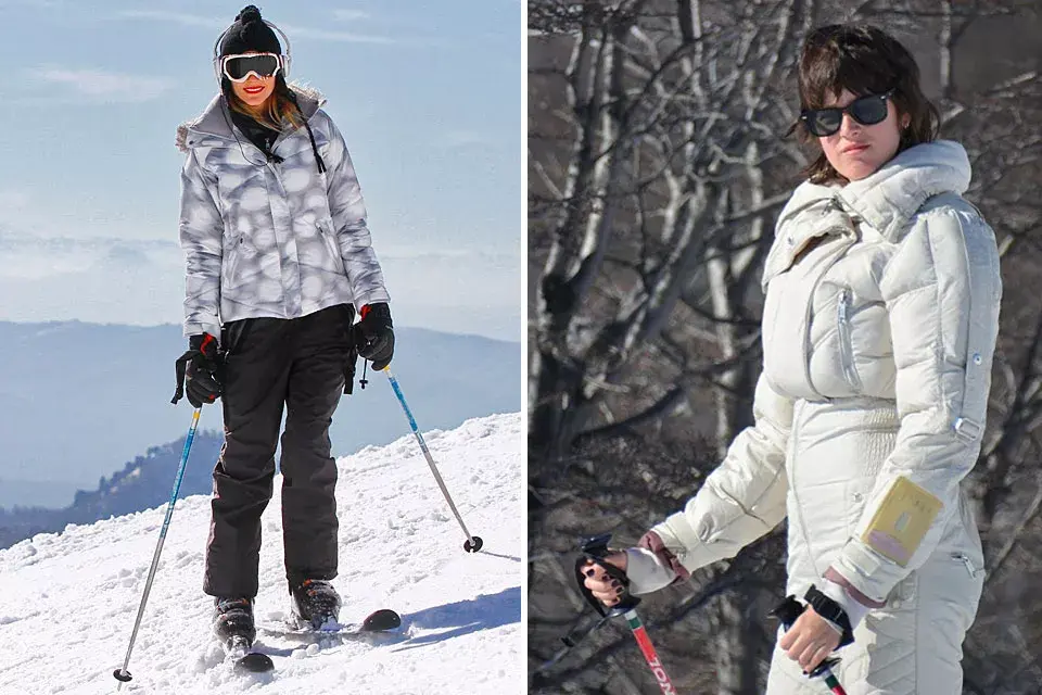 ¡Abrigadísimas para la nieve! Jimena Buttigliengo y Bernardita Barreiro practicaron ski en Chapelco. ¿Qué look preferís?