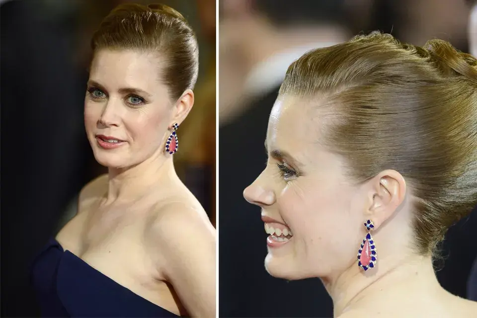 Los pendientes de Amy Adams eran de Tiffany''s y le agregaban algo de color a su atuendo